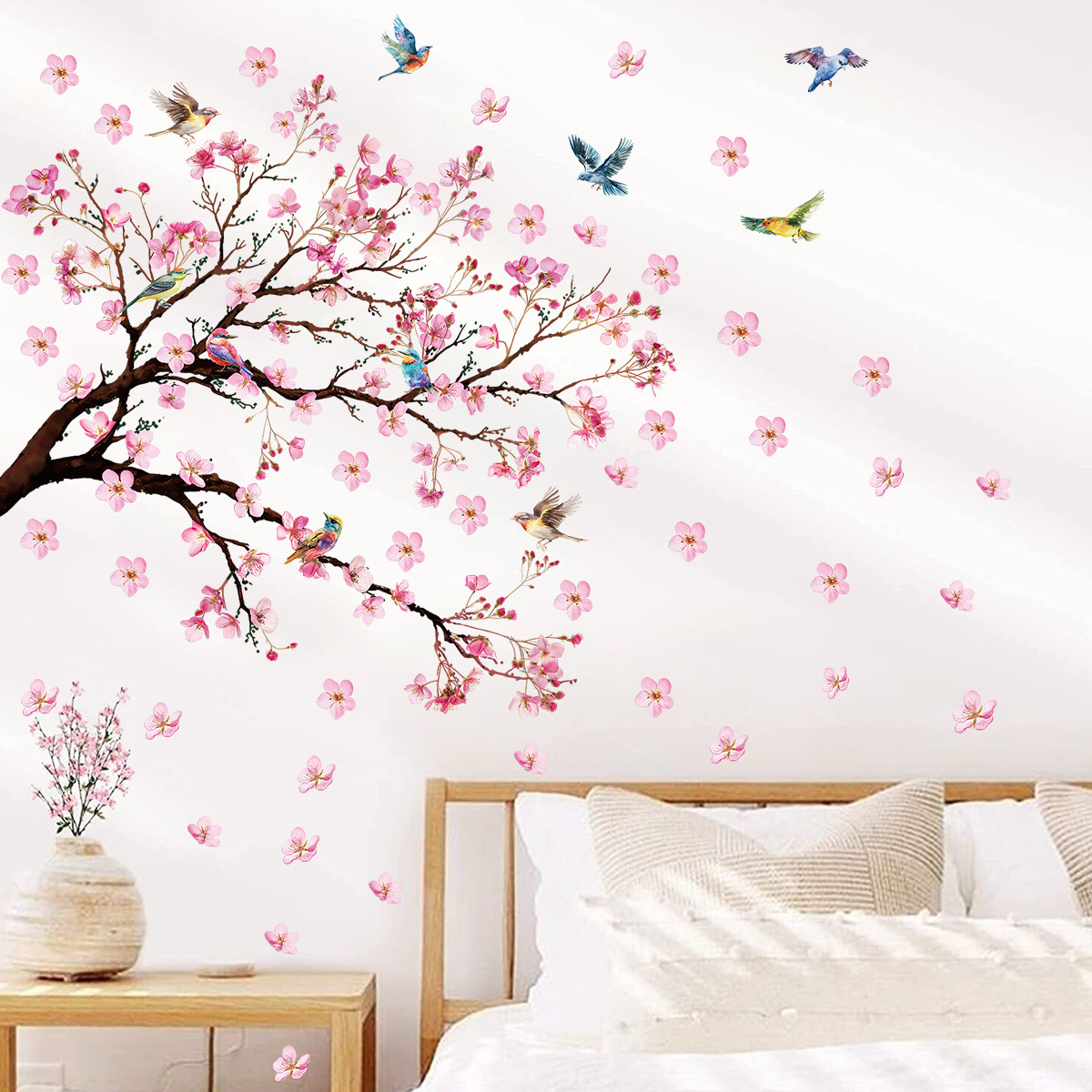 Baby Girl Nursery Quotes - Акварельные наклейки на стену с птицами