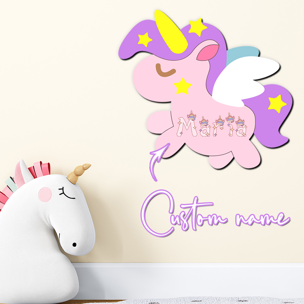 Baby Nursery Decor Girl - Персонализированная деревянная табличка с именем в