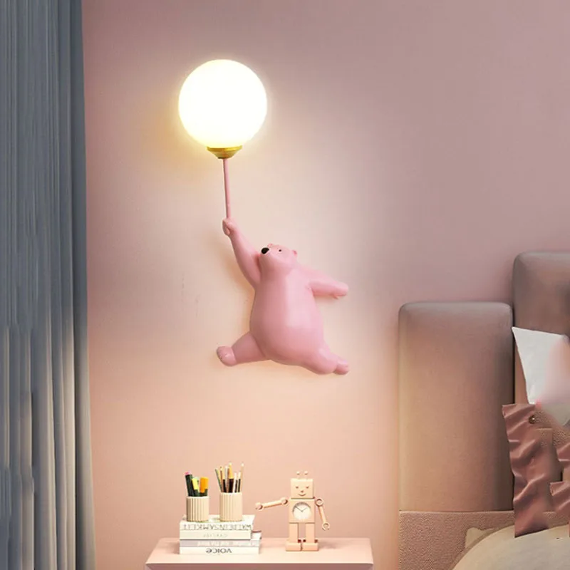 Baby Nursery Wall Lights - Светодиодный бра с изображением белого медведя