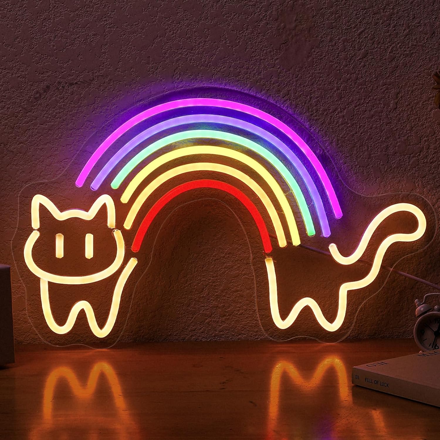 Baby Nursery Wall Lights - Радужный кот Неоновая вывеска Милый кот
