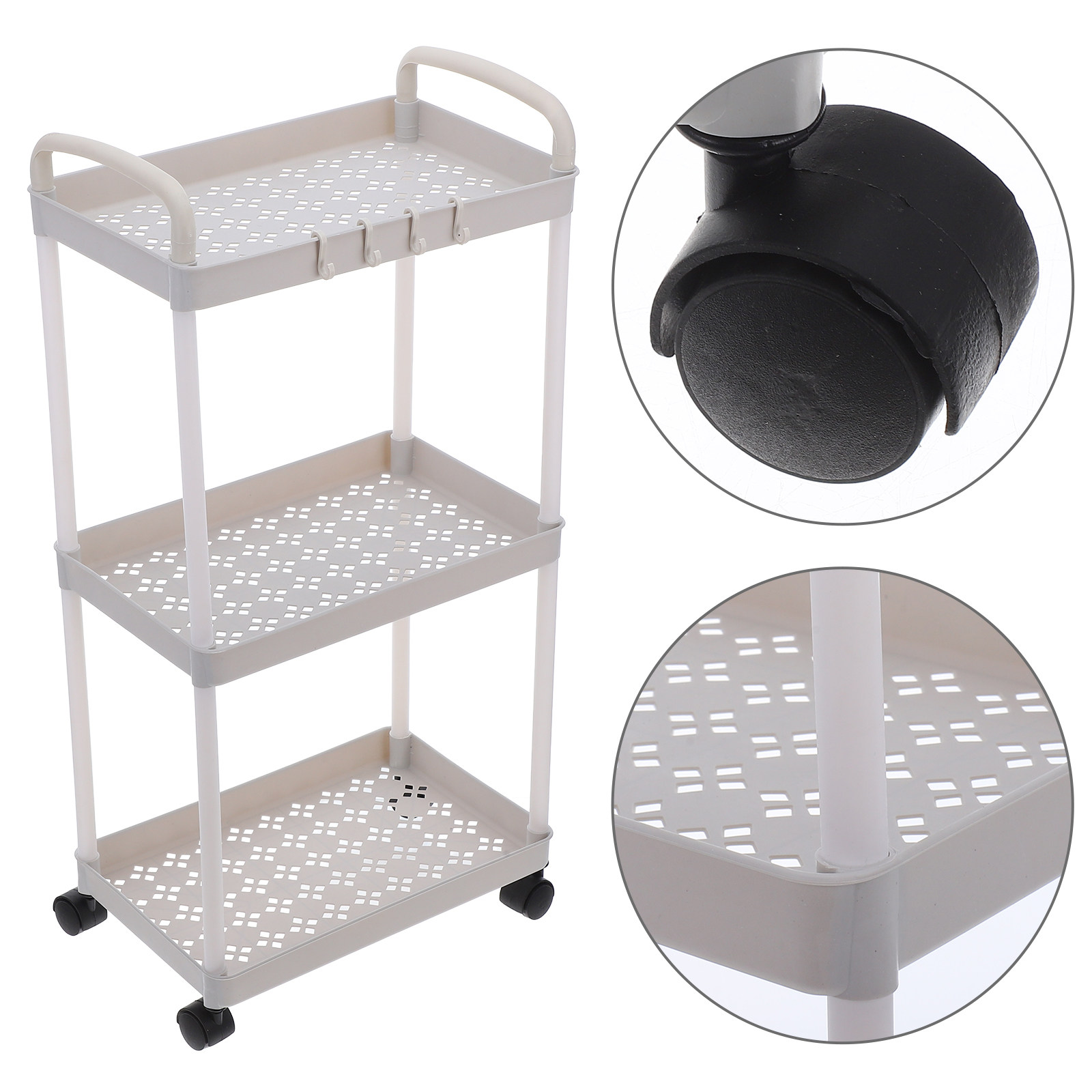 Baby Nursery Trolley - Трехъярусная пластиковая тележка для хранения с