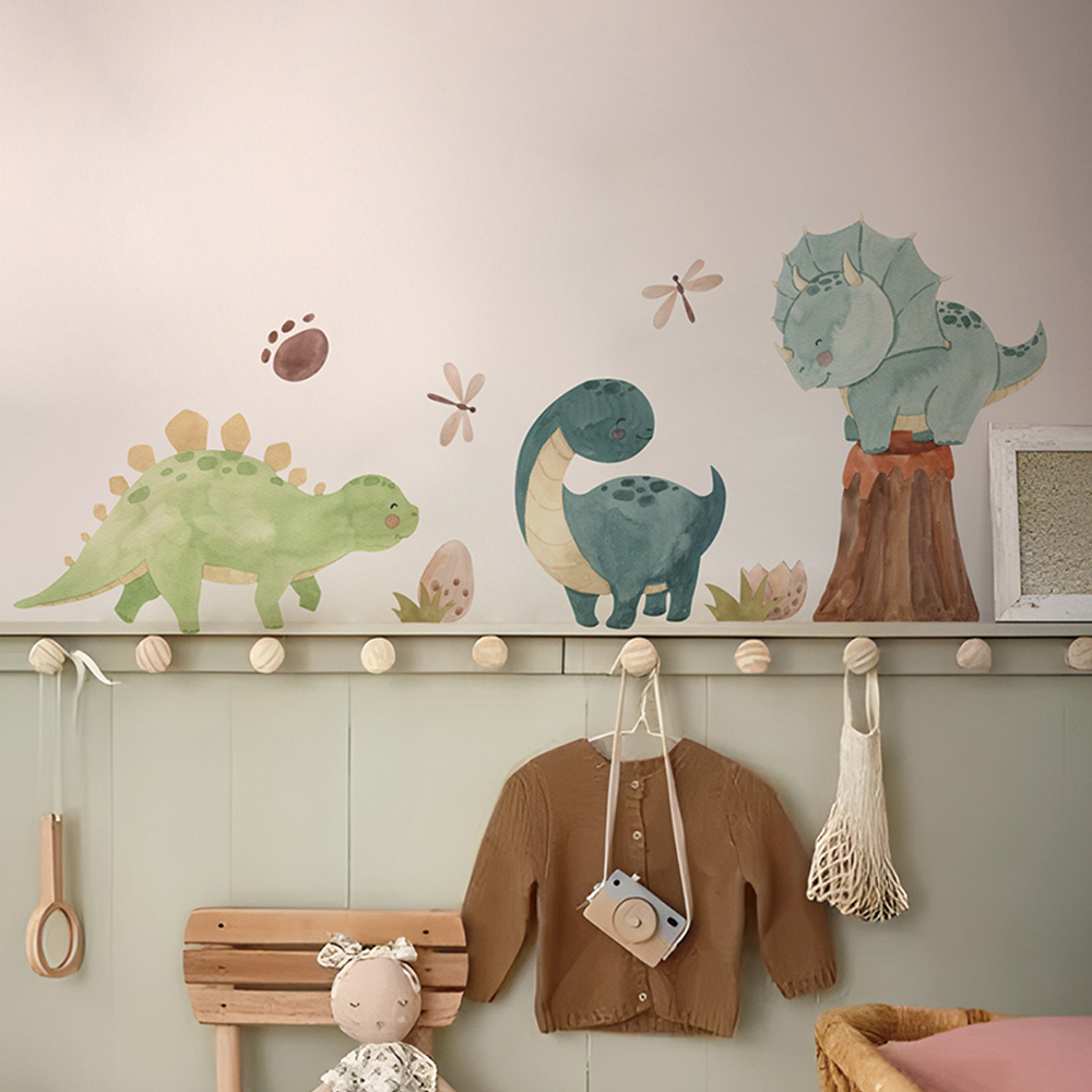 Baby Girl Nursery Quotes - Наклейки на стену с динозавром, наклейки