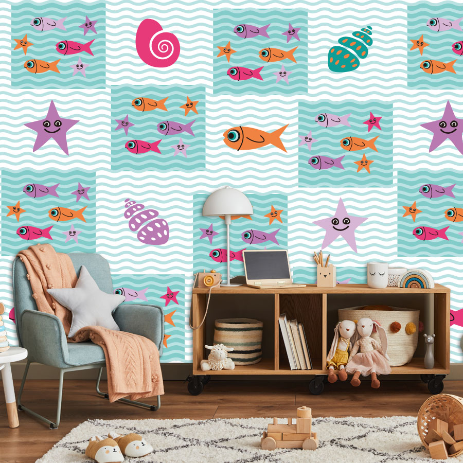 Мультяшные обои с изображением – обзор и цена Baby Nursery Peel And Stick Wallpaper
