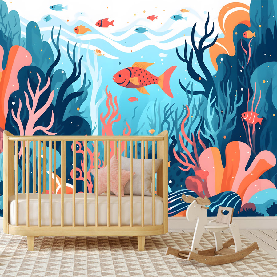 Наклейки-обои с мультяшным рис – обзор и цена Baby Nursery Peel And Stick Wallpaper