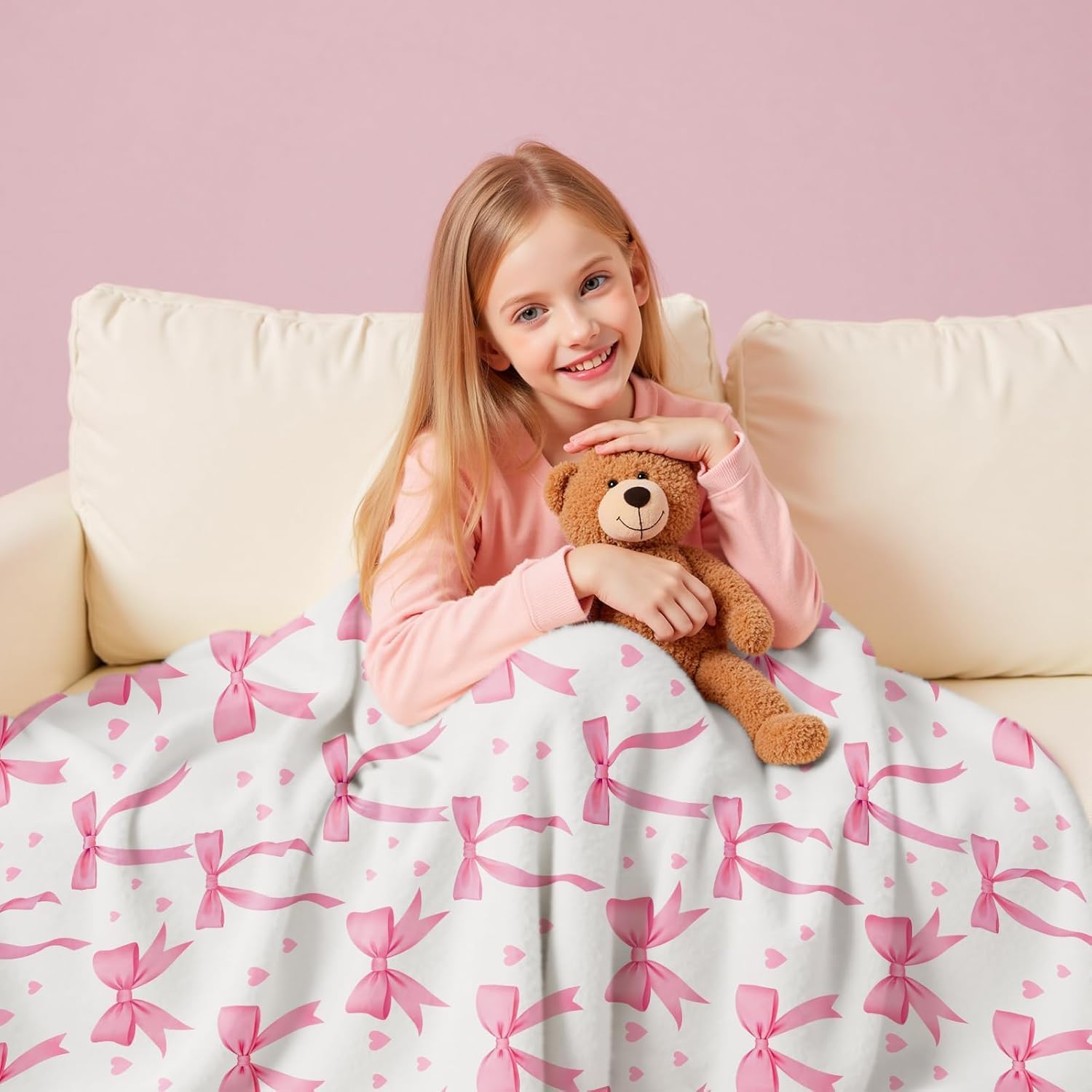 Плед VIKAMA с розовым бантом,  – обзор и цена Baby Nursery Decor Girl