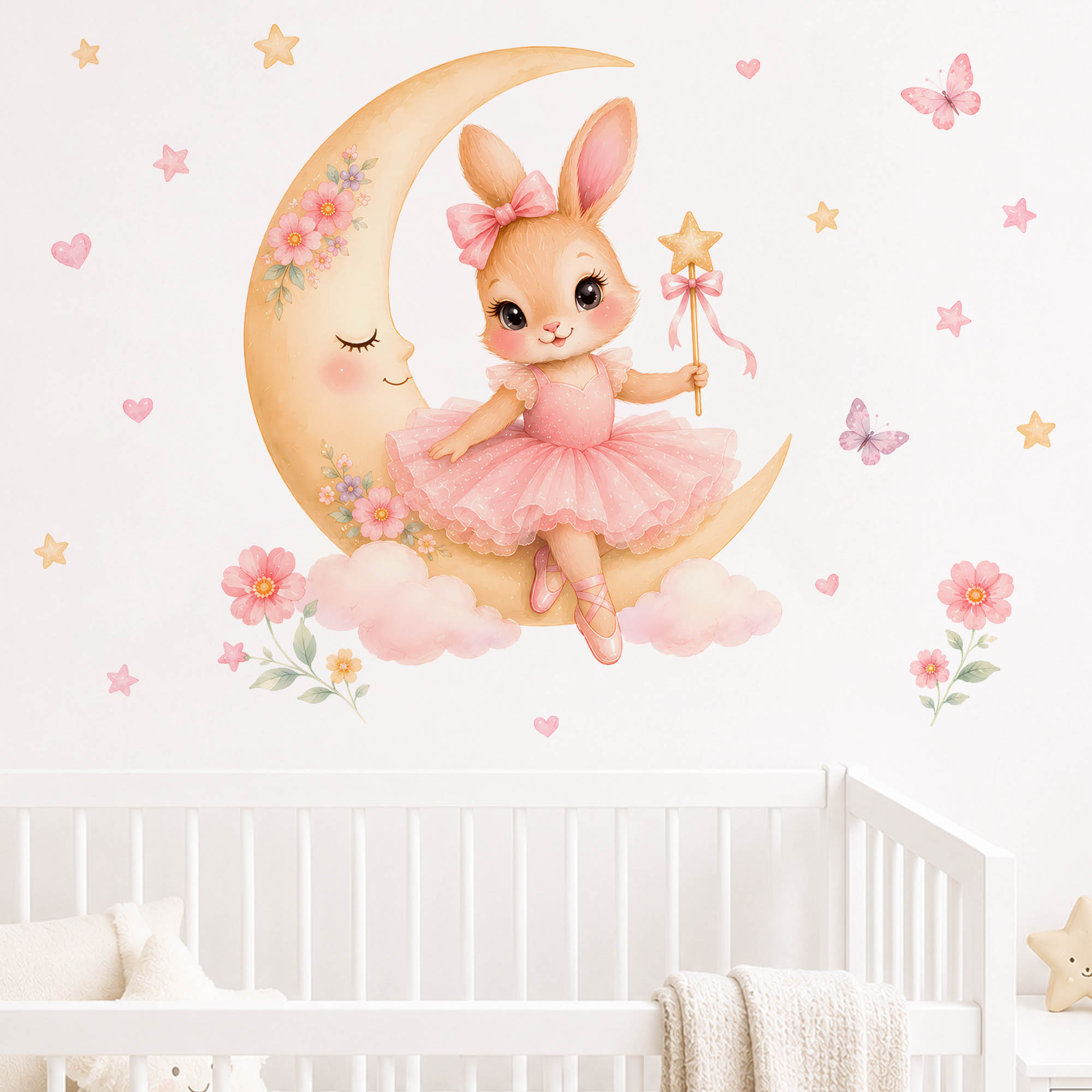 Наклейки на стену «Акварельная – обзор и цена Baby Nursery Decor Girl