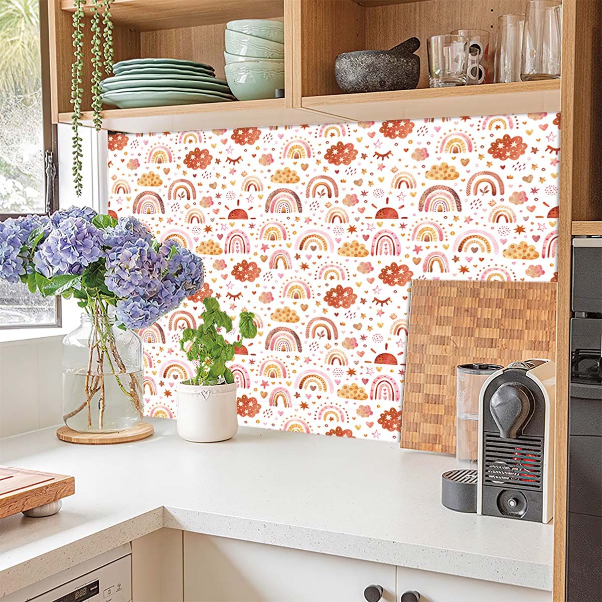 Радужные обои, отслаивающиеся  – обзор и цена Baby Nursery Peel And Stick Wallpaper