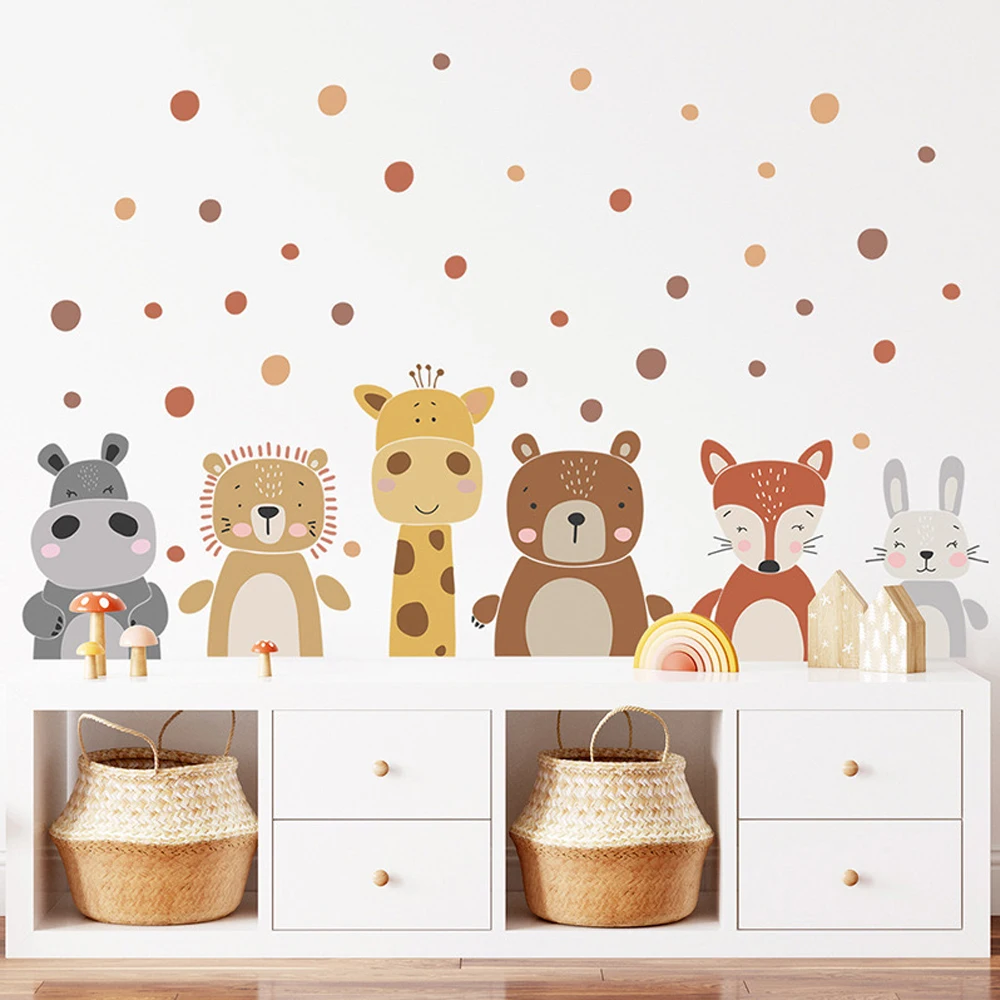 Бохо милый жираф медведь живот – обзор и цена Baby Nursery Peel And Stick Wallpaper