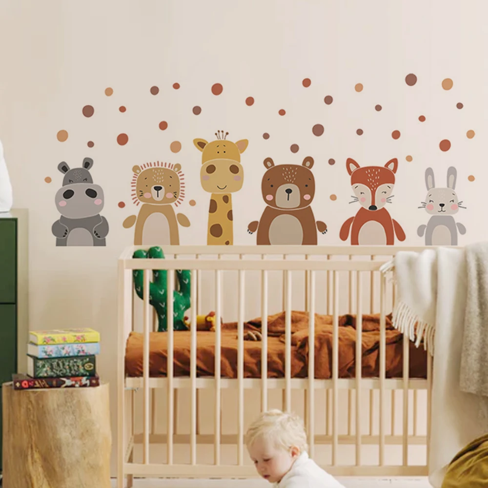 Бохо милый жираф медведь живот – обзор и цена Baby Nursery Peel And Stick Wallpaper