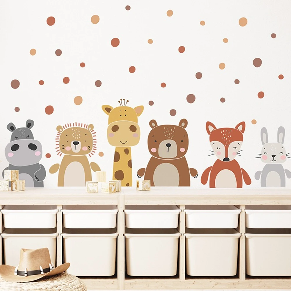 Бохо милый жираф медведь живот – обзор и цена Baby Nursery Peel And Stick Wallpaper