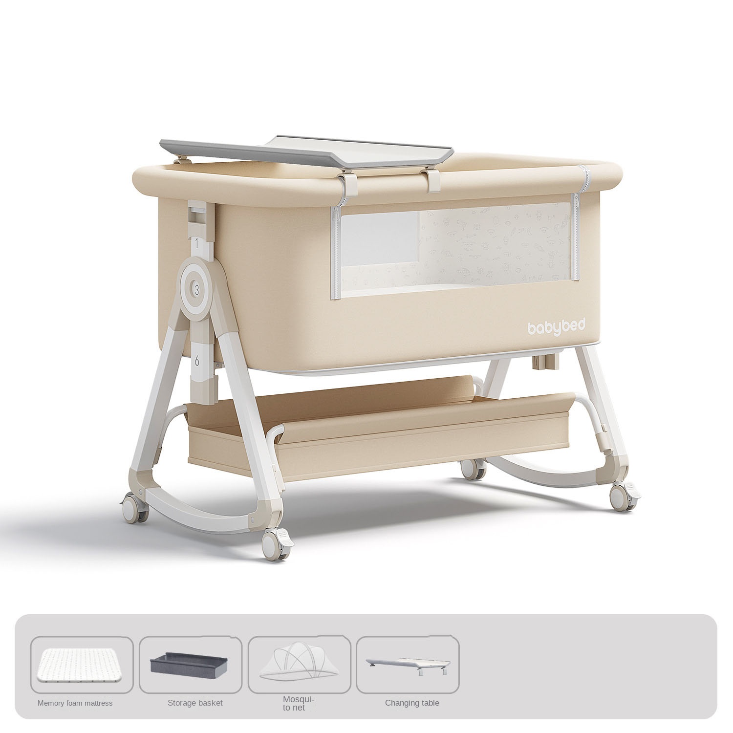 Детская кроватка, портативная  – обзор и цена Baby Nursery Trolley