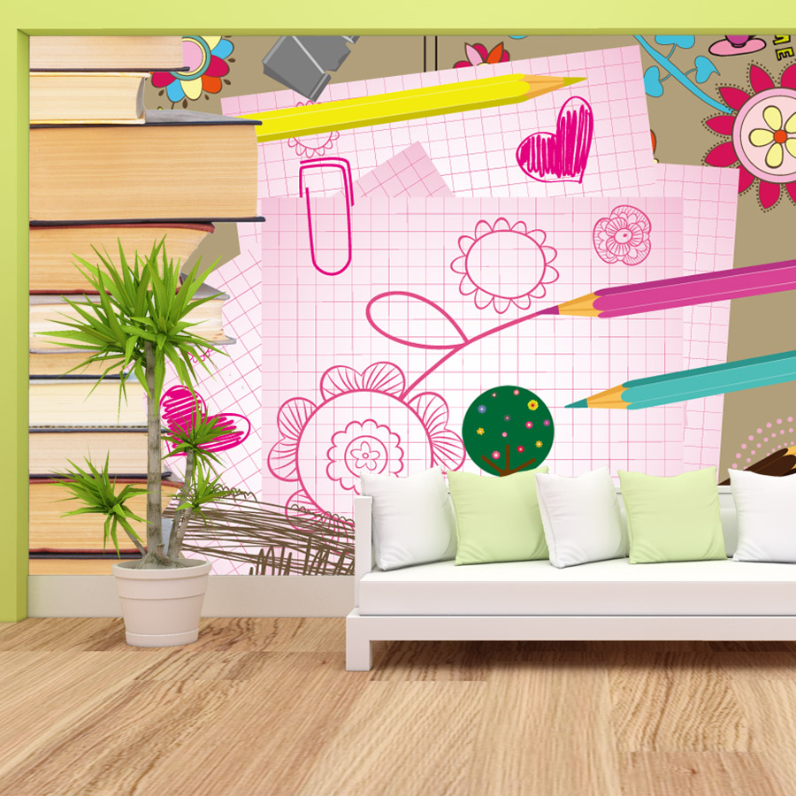Мультяшные книги, рисунок, лег – обзор и цена Baby Nursery Peel And Stick Wallpaper