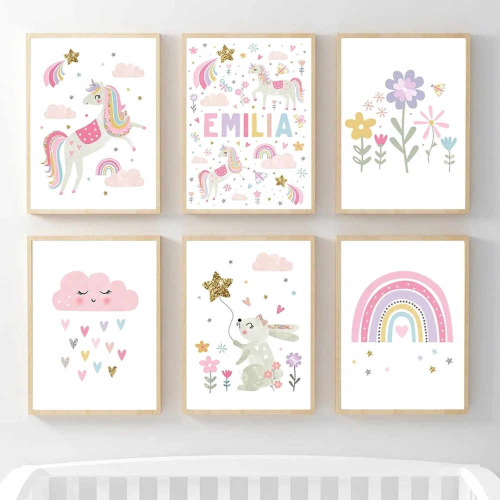 Розовый единорог, кролик, раду – обзор и цена Baby Nursery Decor Girl