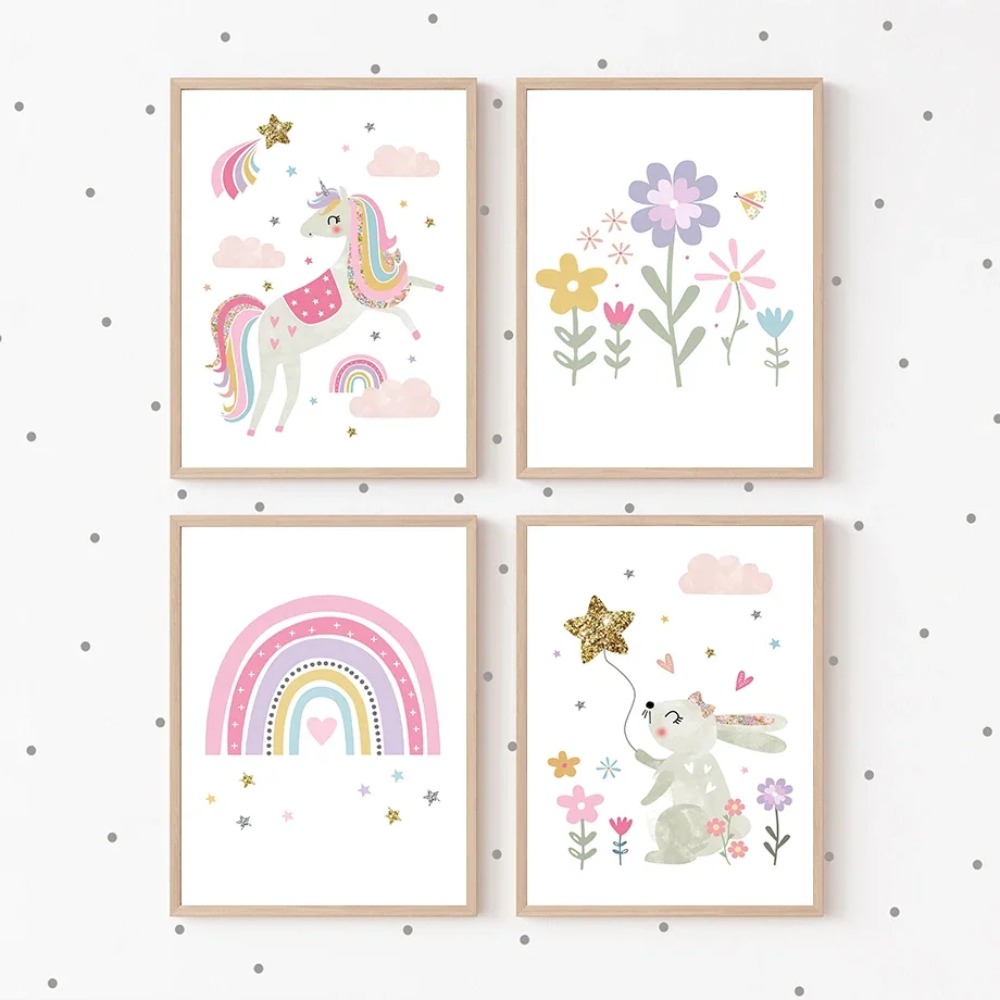 Розовый единорог, кролик, раду – обзор и цена Baby Nursery Decor Girl