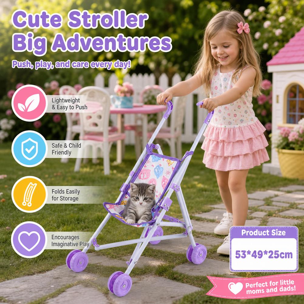 Коляска для кукол розовая, дет – обзор и цена Baby Nursery Trolley