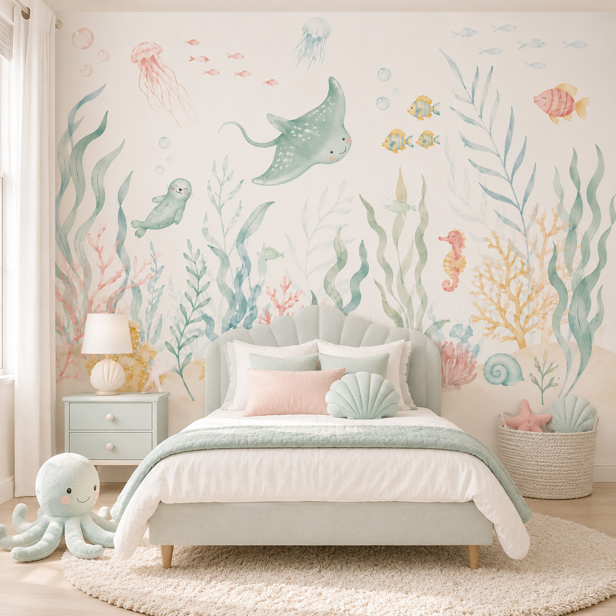 Самоклеящиеся обои с изображен – обзор и цена Baby Nursery Peel And Stick Wallpaper