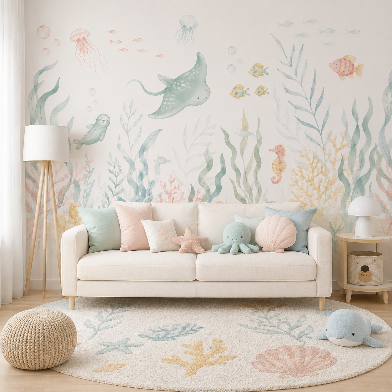 Самоклеящиеся обои с изображен – обзор и цена Baby Nursery Peel And Stick Wallpaper