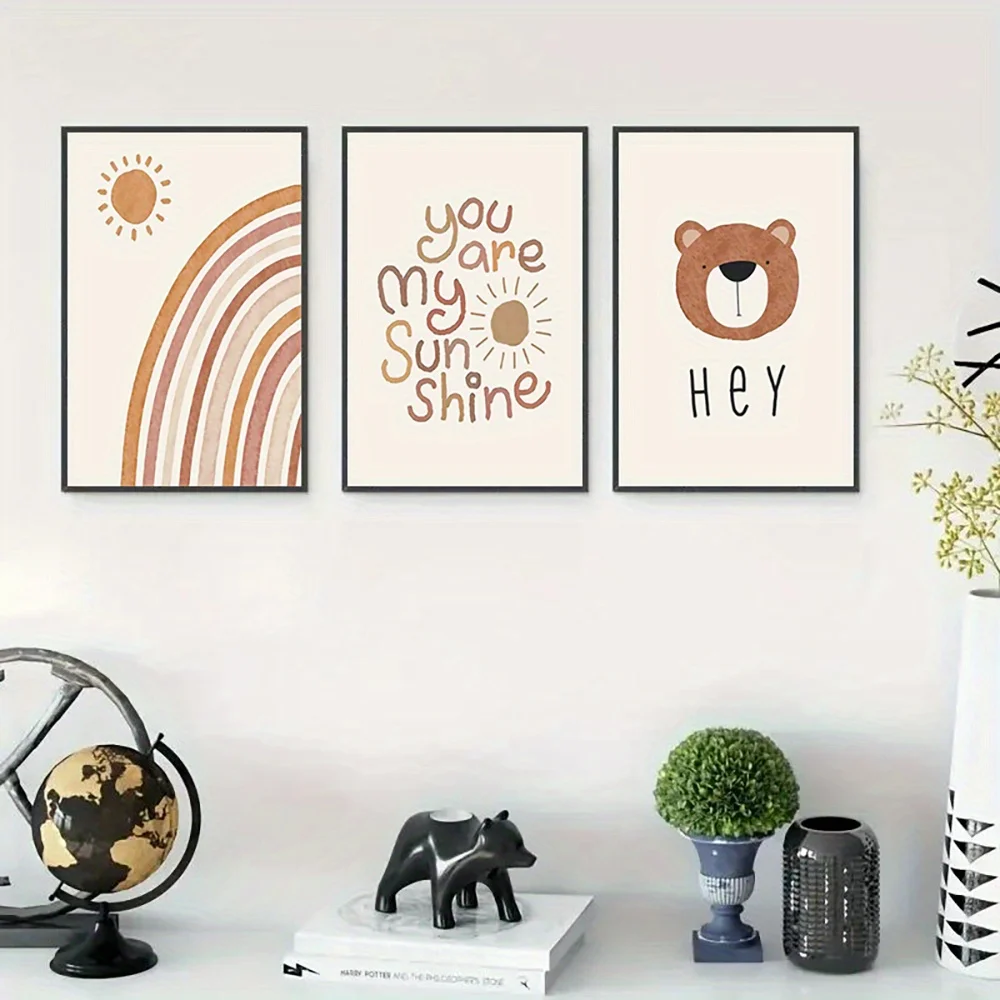 (Без рамы) Набор из 3 холстов  – обзор и цена Baby Nursery Frames